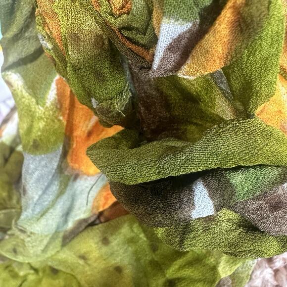 lorena conti paris floral crinkle sleeveless cami tank top - Picture 4 of 7